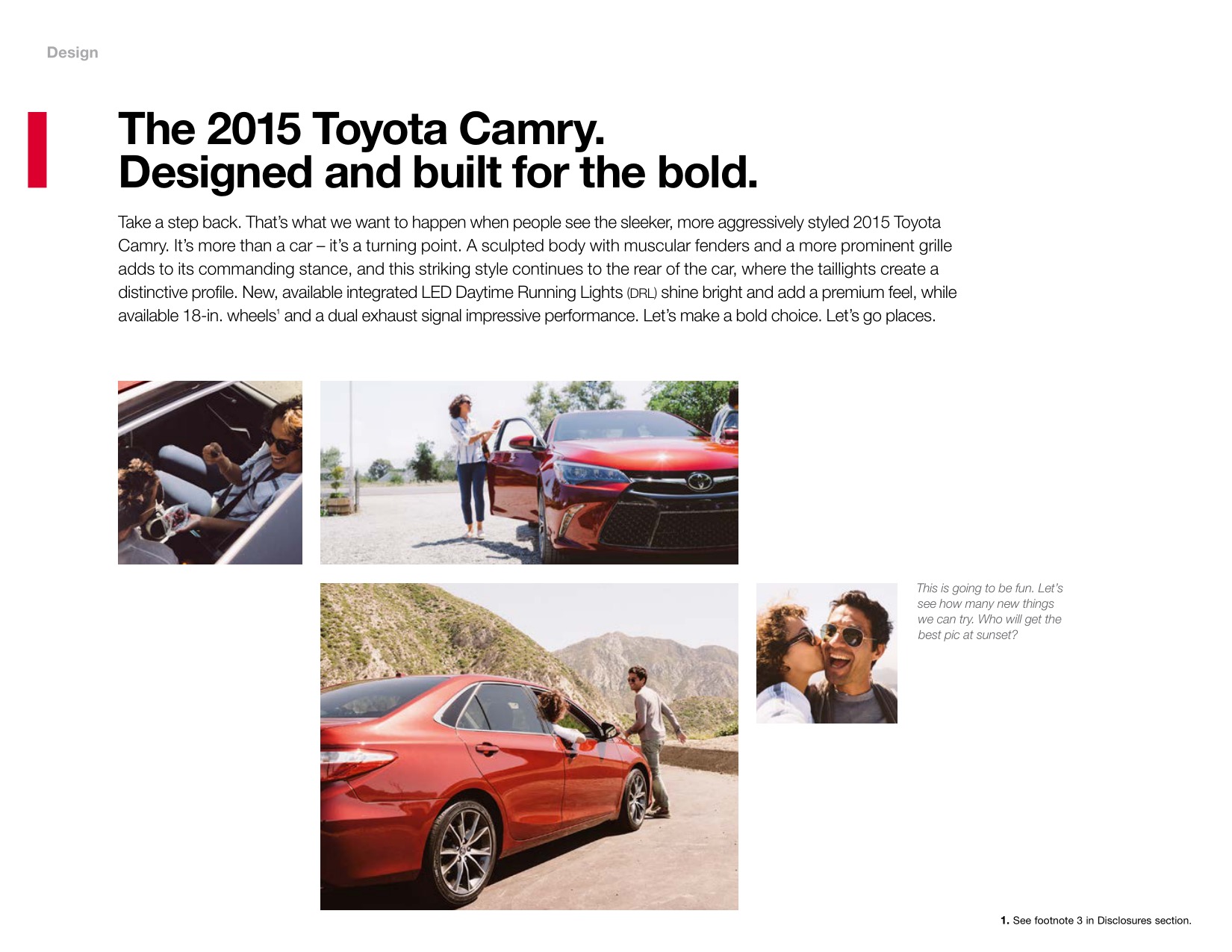 2015 Toyota Camry Brochure Page 1